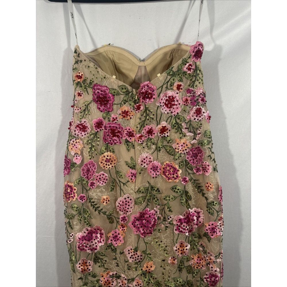 NWT MAC DUGGAL [ 6 ] 20652 Strapless Sheer Bustier Embroidered Mermaid Gown Rose - Picture 15 of 16